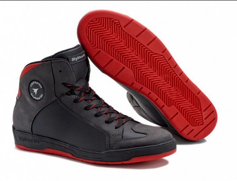 Stylmartin Double WP Sneaker Black Red Road Boots Size EU 44