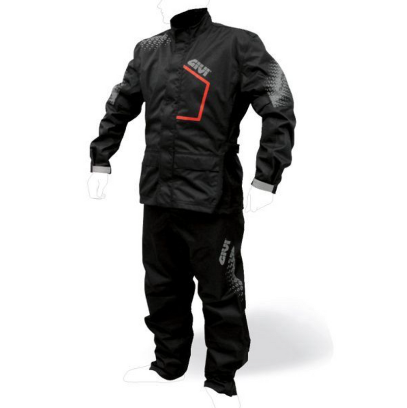 GIVI RAIN SUIT PRS04 Two-Piece black Size XXL