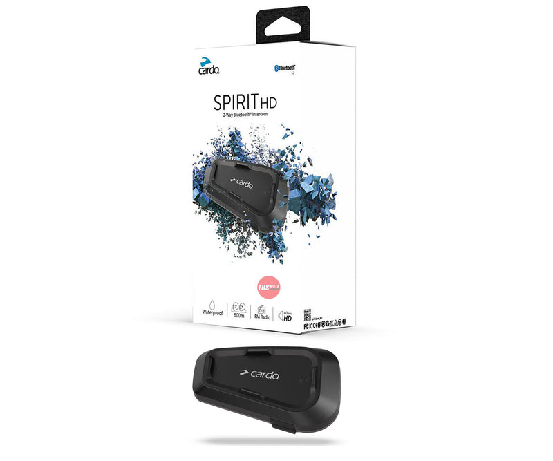 Cardo Spirit HD Single Motorcycle Bluetooth Communication System