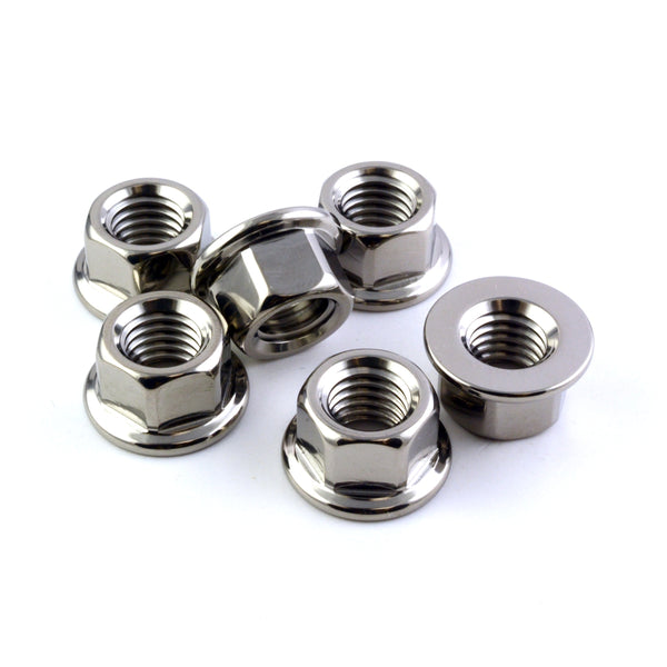 R&G Titanium Sprocket Nuts Black M8x1.25 (6 piece set)