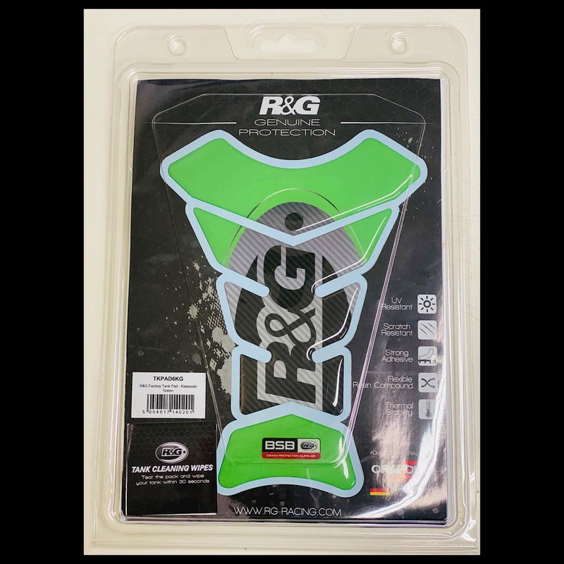 R&G Factory Tank Pad Kawasaki green