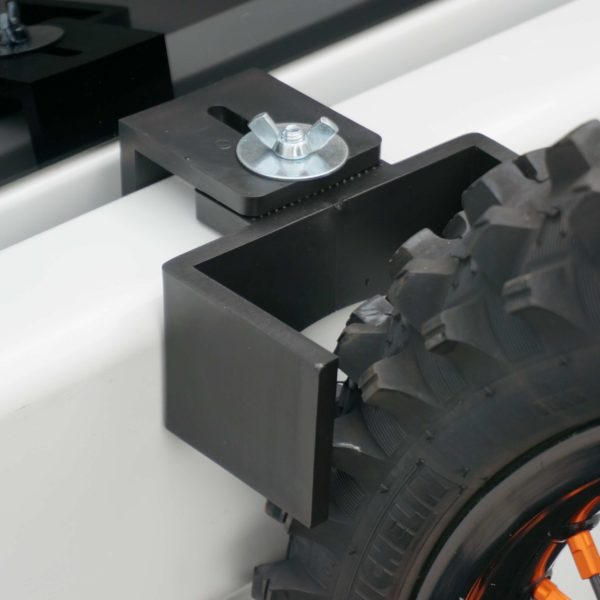 Hardline Tire Wedge Wheel Guide Holder - Motor/Mountain Bike Designed To Stop Front Sliding In Transport