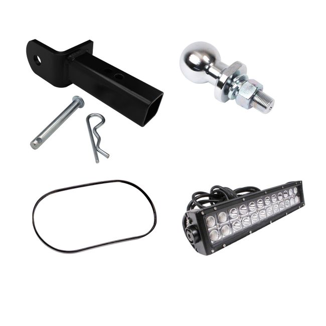 Whites Utv Bundle Contains, Mirror, Light Bar, Towball & Hitch
