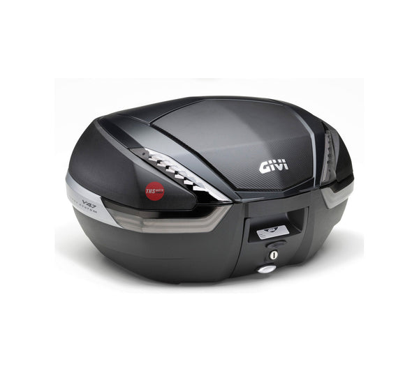 Givi Monokey Top Box 47LT V47 Black/carbon Insert Tech Reflectors V47NNT