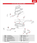 Givi Monokey Top Box 47LT  Black/Aluminium Insert/Tech Reflectors V47NT