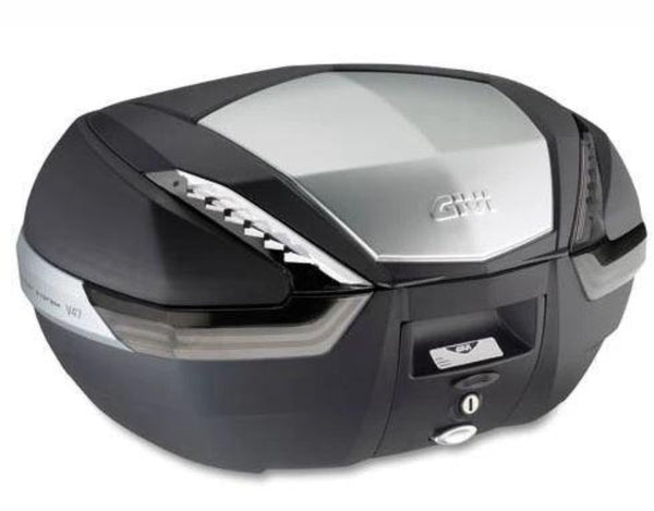 Givi Monokey Top Box 47LT V47NT Black/Aluminium Insert/Tech Reflectors