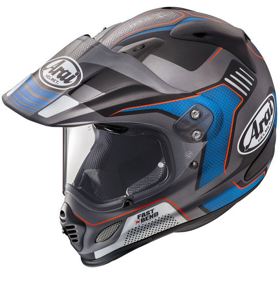 Arai XD-4 VISION Grey / Blue / Black Adventure Helmet Size Medium 57cm 58cm