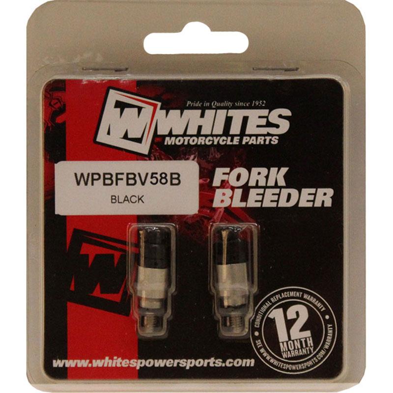 Whites Fork Bleeder Valves - Pair M5 X 0.8 Black