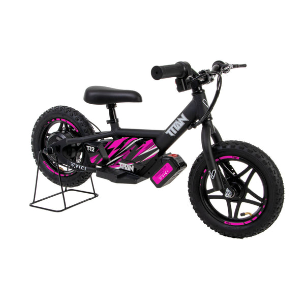 Vici Titan 12IN Electric Balance Bike - Black pink