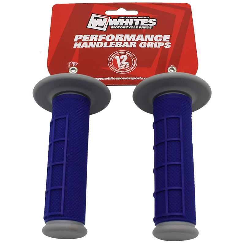 Whites Mx Half Waffle Grip Grey blu