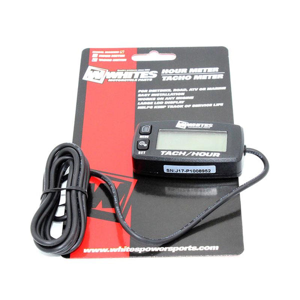 Whites Hour Tacho Meter - Black