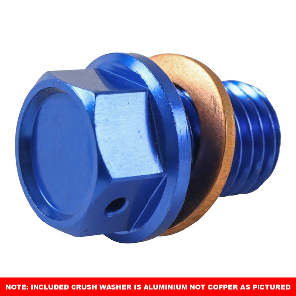 Whites Magnetic Sump Plug Blu M10 X 15 - P1.25