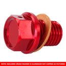 Whites Magnetic Sump Plug Red M12 X 12 - P1.25