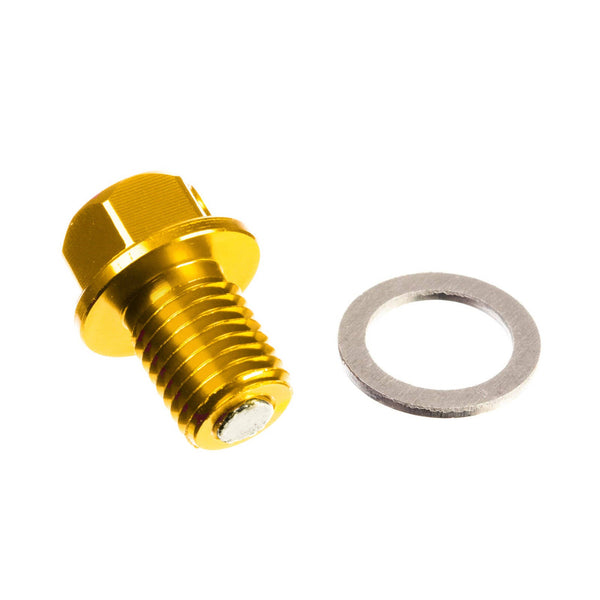 Whites Motorcycle Parts Magnetic Sump Plug Gold M12 X 15 - P1.5