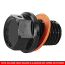 Whites Magnetic Sump Plug Black M12 X 15 - P1.5