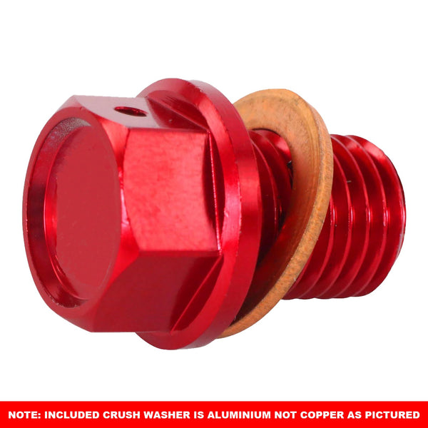 Whites Magnetic Sump Plug Red M12 X 15 - P1.5