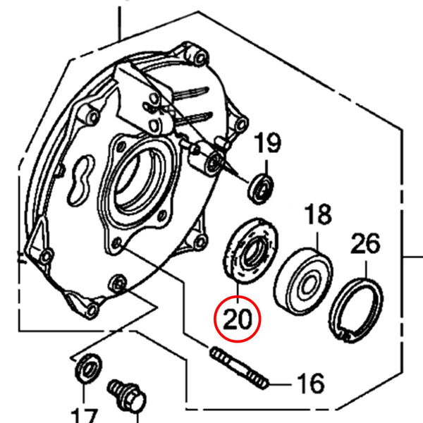 Whites Dust Seal - Honda Rear Brake Seal - 44x58x8
