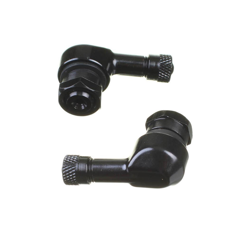 Whites 90 Degree Alloy Valves 11.3MM (jap) - Black (pair)