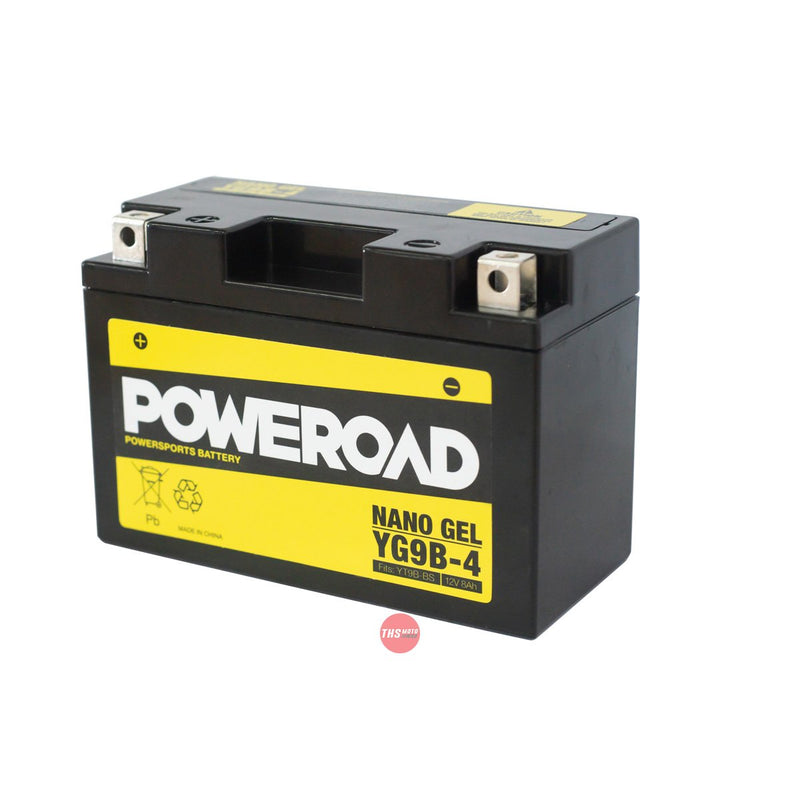 Poweroad Nano Gel Sealed Factory Activated Powersports Battery YG9B-4