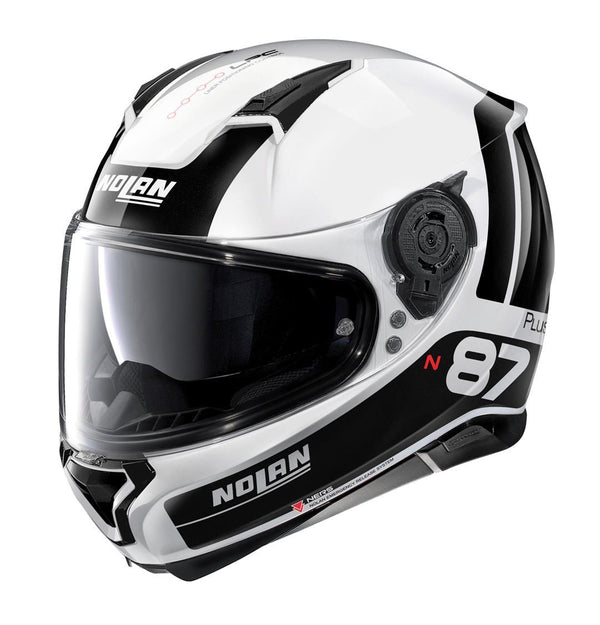 Nolan N87 Plus Full Face Helmet White Black 2XL 2X Extra Large 63cm