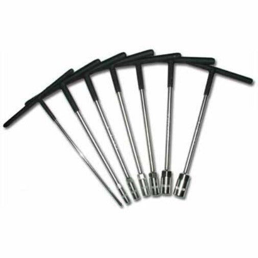 XTMT002 - XTECH 7pc Metric T Handle Set - contains 8mm, 10mm, 12mm, 14mm, 17mm, 19mm sockets and Phillips Head screwdriver