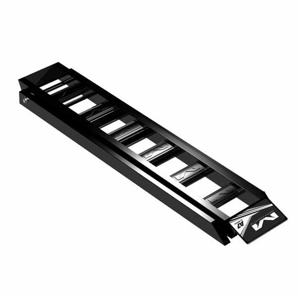 MC-A7-101 - Matrix black A7 aluminium motorcycle folding loading ramp - measures 6 feet long by 7 inches wide