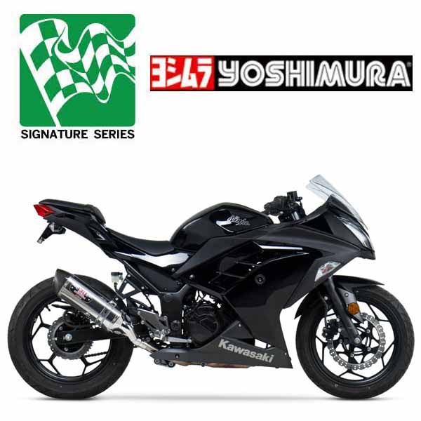 Yoshimura Signature R-77 Series Slip-On (in stainless/stainless/carbon fibre) for 2013-2017 Kawasaki Ninja 300 - YM-14700EJ520