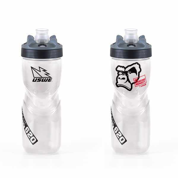 USWE Black Eye Ice Team 620 drink bottle has a double walled cell foam insulation and has a 620ml volume - US-K-301025