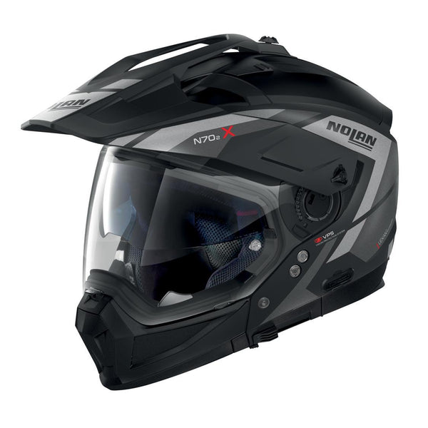 Nolan N70-2 X Adventure Helmet Flat Black Grey XS Extra Small 55cm