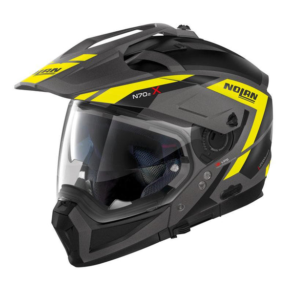 Nolan N70-2 X Adventure Helmet Flat Lava Grey Yellow L Large 60cm