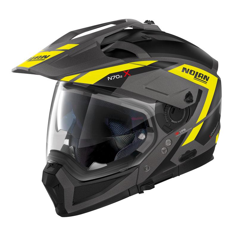 Nolan N70-2 X Adventure Helmet Flat Lava Grey Yellow S Small 56cm