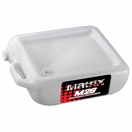 MC-M28-100 - Matrix easy to use oil drain container with built in funnel drain pan