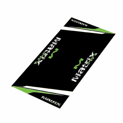 MC-R2-205 - Matrix R2 Factory Rubber Mat, in green and black, is 2mm thick and measures 3ft x 7ft and made from oil and gas resistant PVC rubber