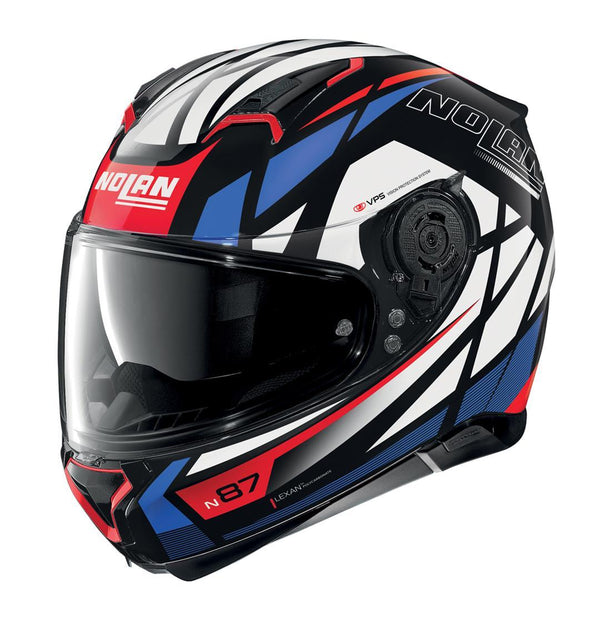 Nolan N87 Full Face Helmet Black White Blue Red M Medium 58cm