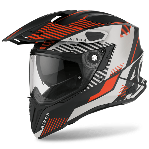 Airoh Commander S Boost Orange Matt Adventure Motorcycle Helmet Size Small 56cm