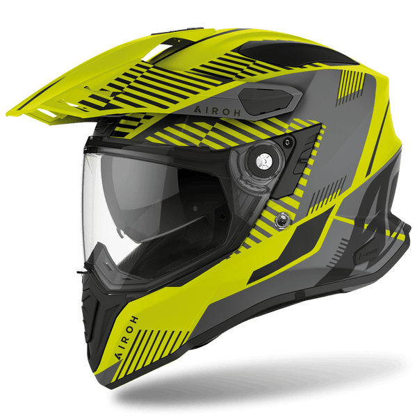 Airoh Commander M Boost Yellow Matt Adventure Motorcycle Helmet Size Medium 58cm