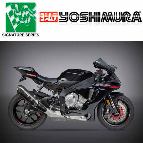 YM-13141EM220 - Yoshimura Signature ALPHA stainless/carbon fibre/carbon fibre slip-on (Signature Series) for 2015-2017 Yamaha YZF-R1/M