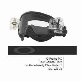 OA-OO7029-39 - Oakley O Frame MX goggles in True Carbon Fibre frame with Race Ready Clear Roll-Off system (clear lens)