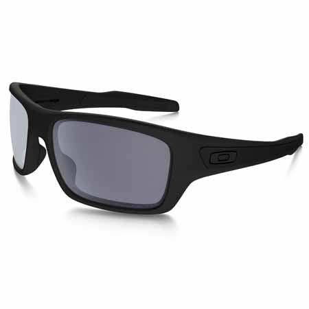 OA-OO9263-07 - Oakley polarised Turbine sunglasses in matte black frame with gray polarised lens