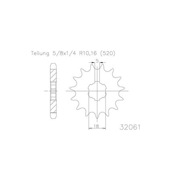 Psychic Sprocket Front KX125 94-10 13T