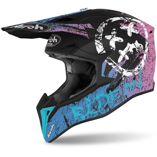 Airoh Helmet Wraap Smile Violet Matt Off-Road 2XL 63cm