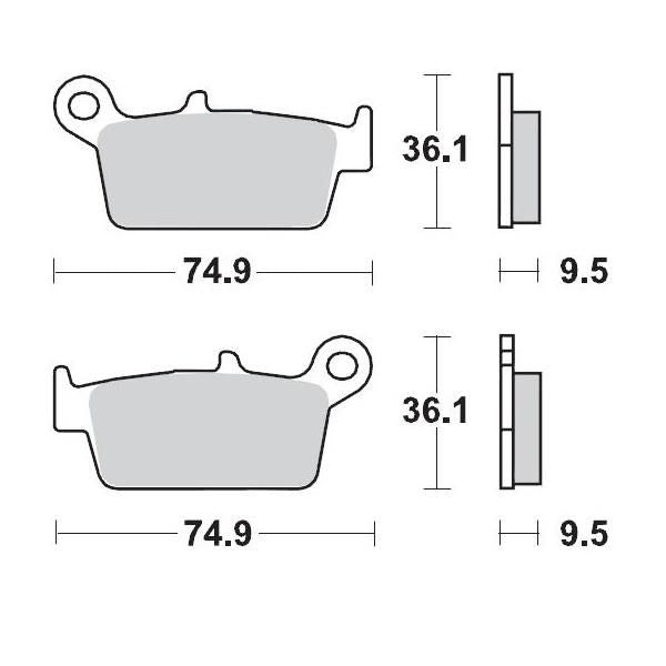Moto Master Brake Pad Rear Pro Sintered For Gasgas Honda Kawasaki Suzuki Yamaha