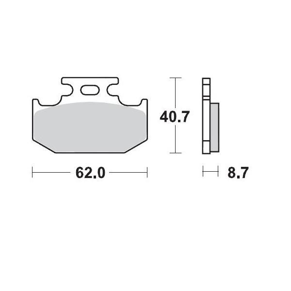 Moto Master Brake Pad Rear Pro Sintered For Kawasaki Suzuki Yamaha