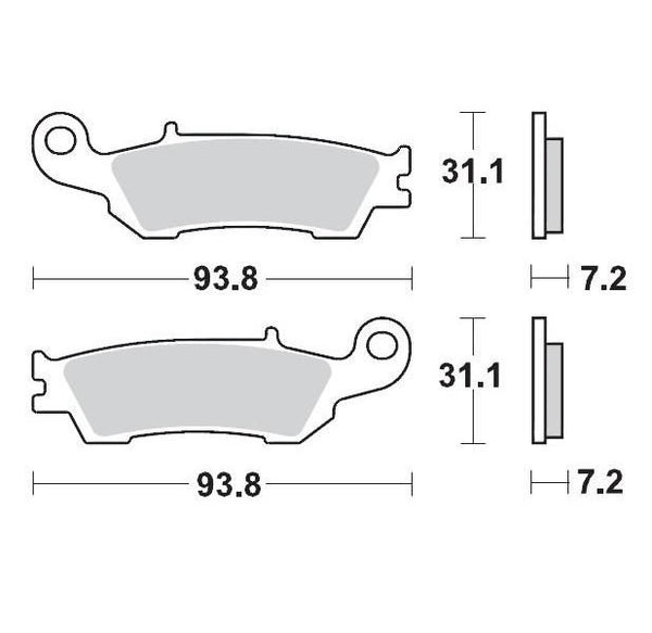 Moto Master Brake Pads Front Nitro Sport Yamaha YZ125 YZ250 08-21 YZ450F 08-19 YZ250F 07-20