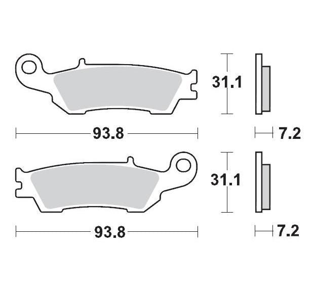 Moto Master Brake Pads Front Nitro Sport Yamaha YZ125 YZ250 08-21 YZ450F 08-19 YZ250F 07-20