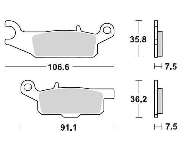 Moto Master Brake Pads Front Right Pro Sintered For Yamaha YFM250 Raptor 08-11 YFM250R 12-13