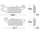 Moto Master Brake Pads Rear Pro Sintered Yamaha Grizzly 550 09-11 700 07-14