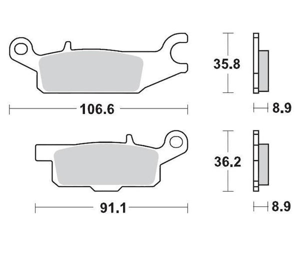 Moto Master Brake Pads Rear Yamaha Grizzly 09-11 700 07-14