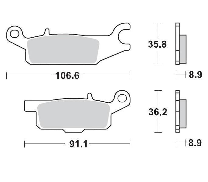 Moto Master Brake Pads Rear Yamaha Grizzly 09-11 700 07-14