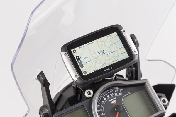 Sw Motech Cockpit Gps Mount Detachable, Vibration Damped Fits All Tomtom Rider Models And Garmin Zumo
